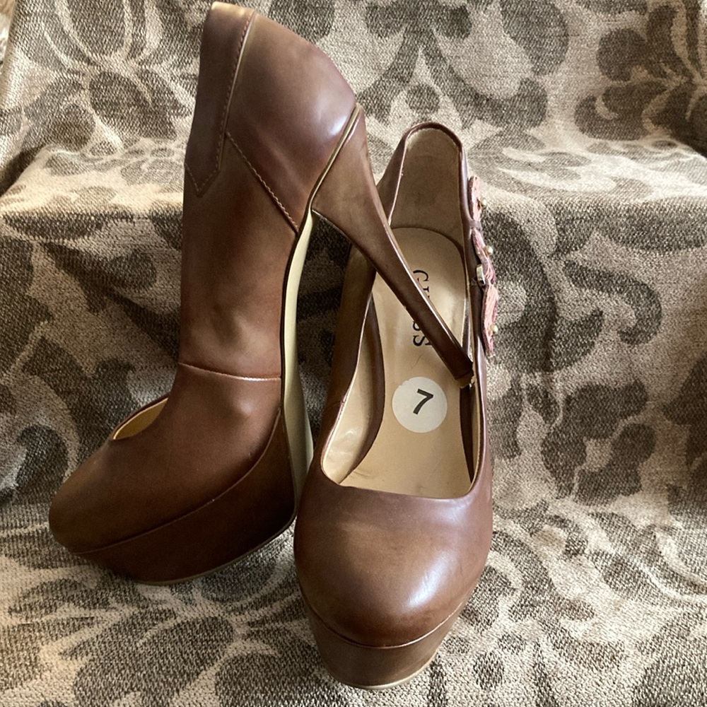 Brown Platform Pumps